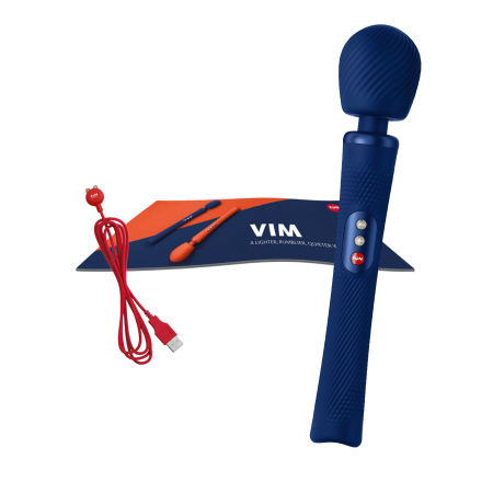 Вібромасажер Fun Factory VIM Vibrating Wand midnight blue, суперпотужний та легкий, до 6 годин роботи - фото №8
