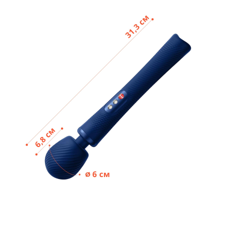 Вібромасажер Fun Factory VIM Vibrating Wand midnight blue, суперпотужний та легкий, до 6 годин роботи - фото №2