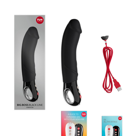 Вібратор для точки G Fun Factory BIG BOSS black, дуже потужний, 23,5 см - фото №6
