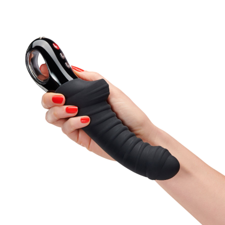 Вібратор для точки G Fun Factory TIGER black, ребристий, підходить для анальної стимуляції №4