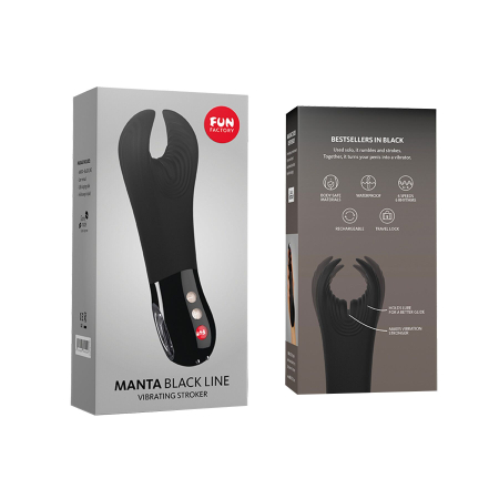 Вібратор для пеніса Fun Factory MANTA black, підходить для парних ігор - фото №6