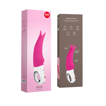 Вібратор для клітора Fun Factory VOLTA blackberry, гнучкий подвійний кінчик - фото №8