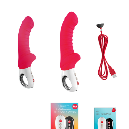 Вібратор для точки G Fun Factory TIGER india red, ребристий, підходить для анальної стимуляції - фото №6