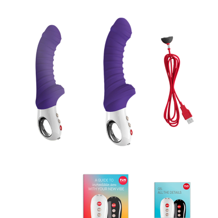 Вібратор для точки G Fun Factory TIGER violet, ребристий, підходить для анальної стимуляції - фото №6