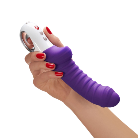 Вібратор для точки G Fun Factory TIGER violet, ребристий, підходить для анальної стимуляції - фото №5