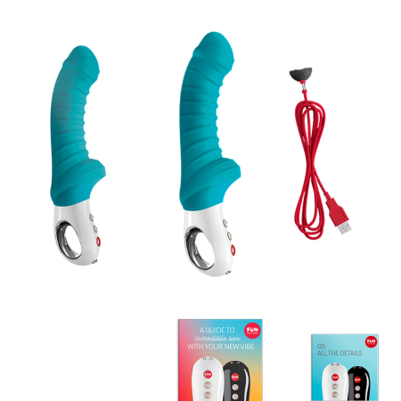 Вібратор для точки G Fun Factory TIGER petrol, ребристий, підходить для анальної стимуляції - фото №7