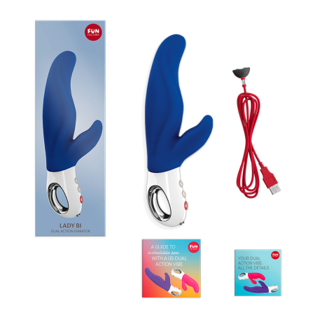 Вібратор-кролик для точки А Fun Factory LADY BI ultramarine, 2 мотори, 12 режимів - фото №3