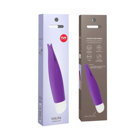 Вібратор з пелюстками Fun Factory VOLITA, фіолетовий, компактний, дуже тихий, на батарейках - фото №7