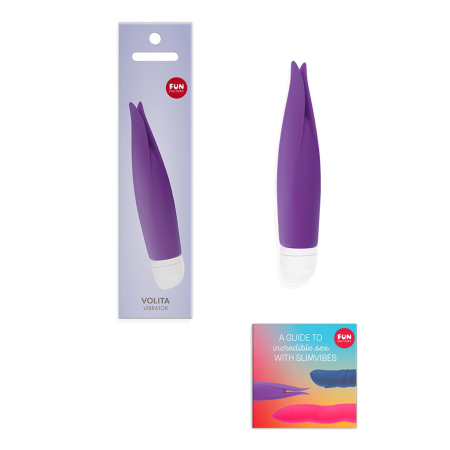 Вібратор з пелюстками Fun Factory VOLITA, фіолетовий, компактний, дуже тихий, на батарейках - фото №6