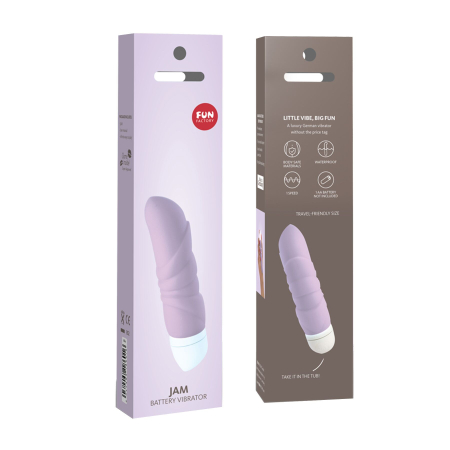 Мінівібратор Fun Factory JAM, бузковий, підходить для клітора, рельєфний - фото №4