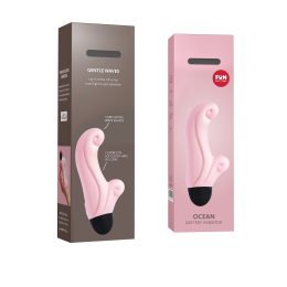 Вібратор-кролик Fun Factory OCEAN, ніжно-рожевий, для клітора та точки G, 6 режимів, на батарейках - - фото №6