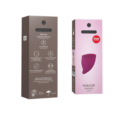 Менструальна чаша Fun Factory FUN CUP SIZE B, бордова, багаторазова, діаметр 4,3 см, об’єм 30 мл №5