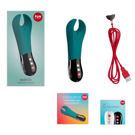 Вібратор для пеніса Fun Factory MANTA deep sea blue/black, підходить для парних ігор - фото №5