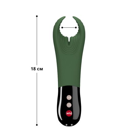 Вібратор для пеніса Fun Factory MANTA moss green/black, підходить для парних ігор - фото №2