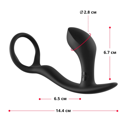 Анальна пробка з ерекційним кільцем Fun Factory BOOTIE RING slate - фото №2