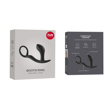 Анальна пробка з ерекційним кільцем Fun Factory BOOTIE RING slate - фото №7