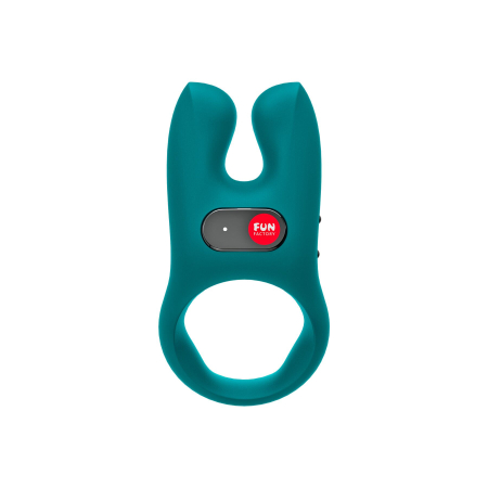 Ерекційне віброкільце з подвійною стимуляцією клітора Fun Factory N?S deep sea blue, 2 мотори - фото