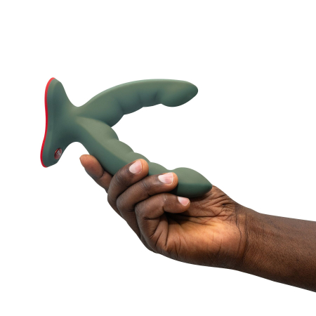 Подвійний фалоімітатор Fun Factory RYDE wild olive, гнучкі стовбури, присоска - фото №8