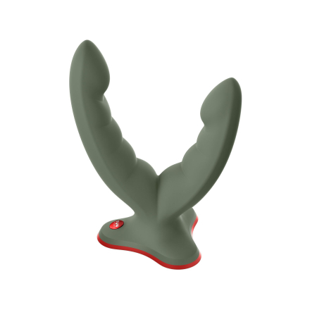 Подвійний фалоімітатор Fun Factory RYDE wild olive, гнучкі стовбури, присоска - фото №3