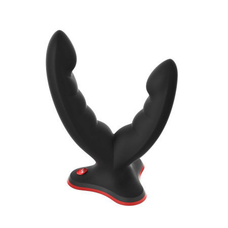 Подвійний фалоімітатор Fun Factory RYDE black, гнучкі стовбури, присоска - фото №3