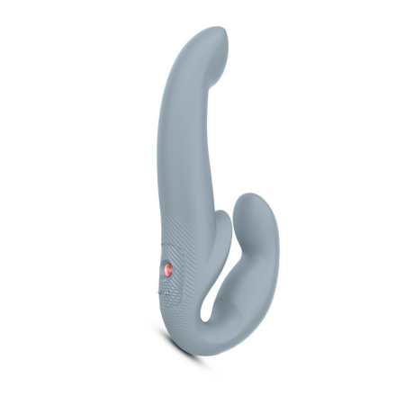 Безремінний страпон з вібрацією Fun Factory SHARE VIBE PRO cool grey, регульований - фото