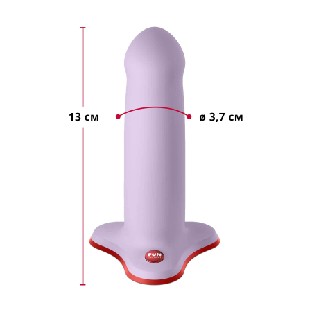 Фалоімітатор Fun Factory AMOR, бузковий, довжина 14,6 см, діаметр 3,7 см, вигнутий - фото №2