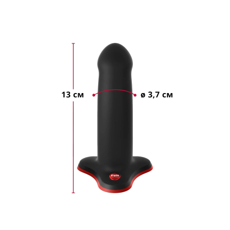 Фалоімітатор Fun Factory AMOR, чорний, довжина 14,6 см, діаметр 3,7 см, вигнутий - фото №2