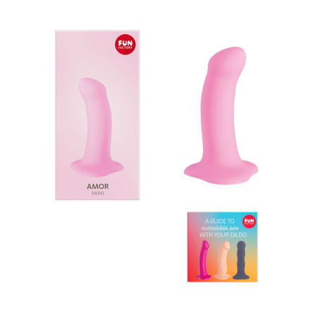 Фалоімітатор Fun Factory AMOR, рожевий, довжина 14,6 см, діаметр 3,7 см, вигнутий - фото №3