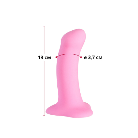 Фалоімітатор Fun Factory AMOR, рожевий, довжина 14,6 см, діаметр 3,7 см, вигнутий - фото №2