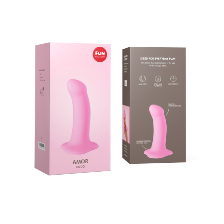 Фалоімітатор Fun Factory AMOR, рожевий, довжина 14,6 см, діаметр 3,7 см, вигнутий - фото №4