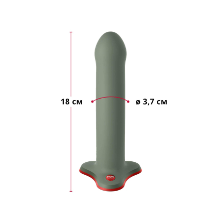 Фалоімітатор Fun Factory MAGNUM, оливковий, дуже гнучкий, довжина 18,3 см, діаметр 3,7 см - фото №2