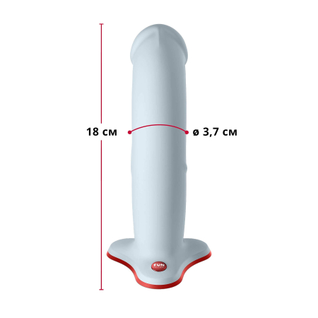 Фалоімітатор Fun Factory THE BOSS STUB, ніжно-блакитний, реалістична текстура, діаметр 4,1 см - фото №2