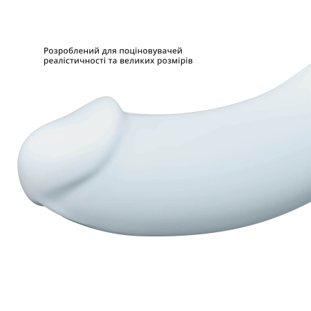 Фалоімітатор Fun Factory THE BOSS STUB, ніжно-блакитний, реалістична текстура, діаметр 4,1 см - фото №4