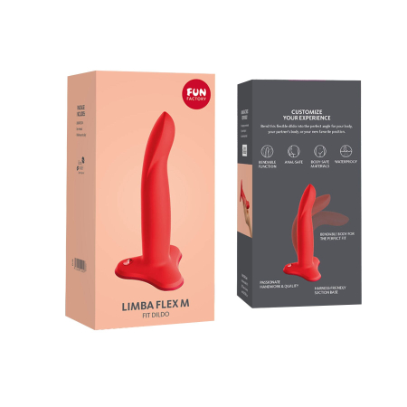 Фалоімітатор Fun Factory LIMBA FLEX M, кораловий, гнучкий, з ефектом пам’яті, підходить для точки G - фото №9