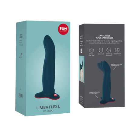 Фалоімітатор Fun Factory LIMBA FLEX L, колір морської хвилі, гнучкий, з ефектом пам’яті, підходить для точки G - фото №7