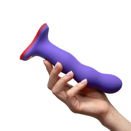 Фалоімітатор Fun Factory BOUNCER, фіолетовий, кульки всередині, ефект вібрації, діаметр 3,9 см - фото №6