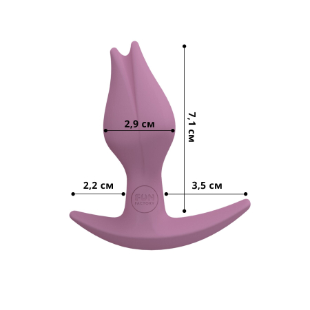 Анальна пробка Fun Factory BOOTIE FEM, рожева, у вигляді бутона, діаметр 2,9 см, тонкий обмежувач - фото №2