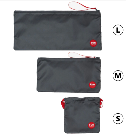 Сумка для секс-іграшок Fun Factory TOYBAG, S, сіра, кисет, 14x14 см - фото №3