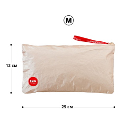 Сумка для секс-іграшок Fun Factory TOYBAG M, золотиста, на блискавці, 25x12 см - - фото №2