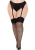 Панчохи Leg Avenue Wide Top Rhinestone Sheer Stockings Black 1X/2X 
