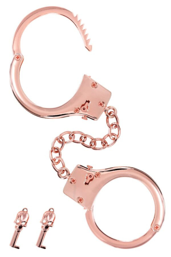 Наручники Fetish Tentation Premium Chick wrist cuffs in rose-gold metal - фото №2