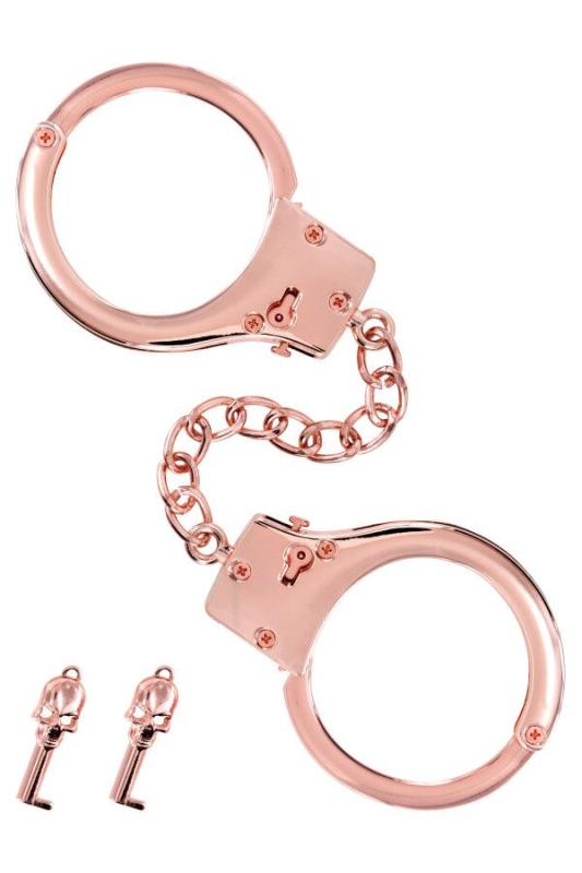 Наручники Fetish Tentation Premium Chick wrist cuffs in rose-gold metal - фото