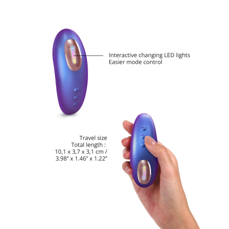 Вакуумний кліторальний стимулятор Love To Love DREAMER – IRIDESCENT NIGHT, пестощі язичком, пульт - фото №3