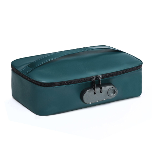 Кейс для іграшок Dorcel DISCREET BOX LUXURY GREEN, кодовий замок, 27?16?7,62 см - фото