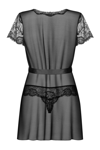 (SALE) Пеньюар Obsessive Alluria peignoir & thong S/M №4