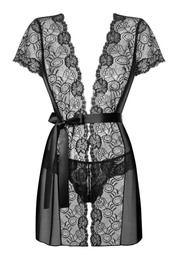 Пеньюар Obsessive Alluria peignoir & thong L/XL №3