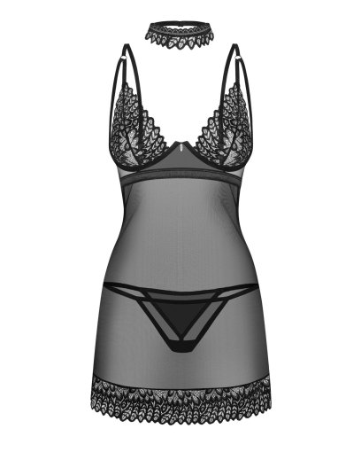Сорочка Obsessive Donarella chemise & thong XL/2XL №3