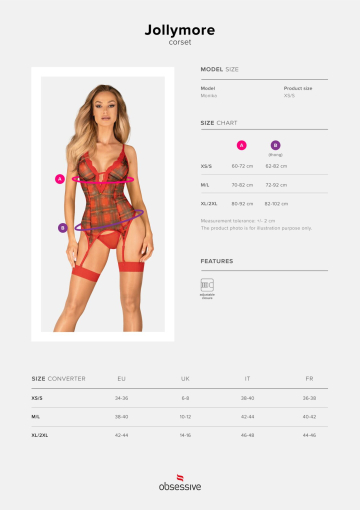 Корсет Obsessive Jollymore corset XS/S - фото №5