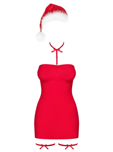 Сорочка Obsessive Kissmas chemise red L/XL №3