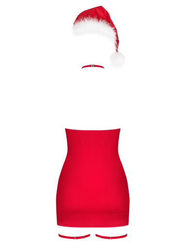 Сорочка Obsessive Kissmas chemise red 2XL/3XL №4